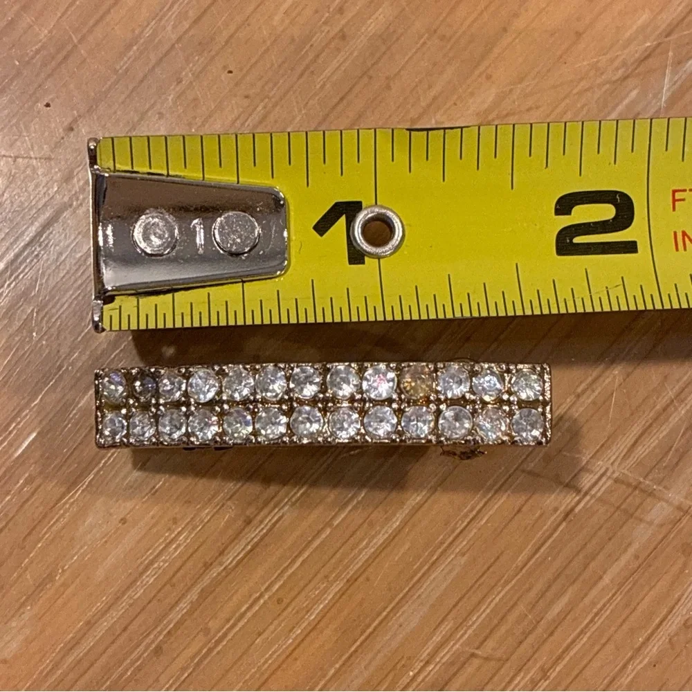Vintage Rhinestone Hair Accessories Set: hair Barrette, 2 rhinestone hair pins
